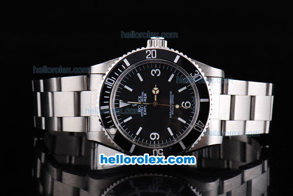 Rolex Explorer Oyster Perpetual Automatic with Black Bezel and Dial-White Marking - Click Image to Close